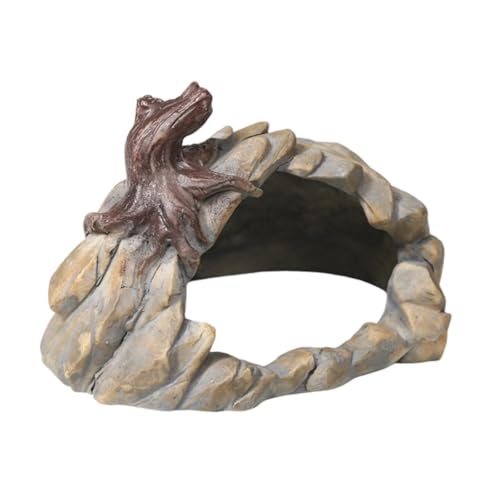 Sharplace Reptilienversteck, Höhle, Aquarium, Lebensraum, Dekoration, Landschaft, kreatives Zubehör, Harz, Reptilienversteck, Höhle, Unterschlupf für Fische und von Sharplace