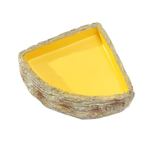 Sharplace Reptilienwassergericht Reptilien Feeder Terrarium Platte Fels Ecke Fütterungsschale Lebensmittelgericht für Chamäleon Snake Tortoise Turtle, L von Sharplace