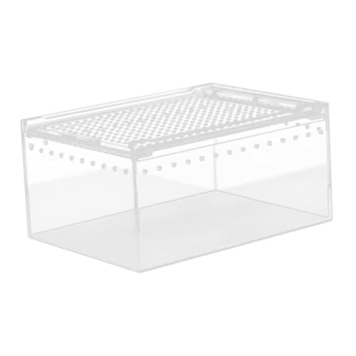 Sharplace Reptilienzuchtbox, Gehegekäfig, tragbar, atmungsaktiv, Reptilien-Terrarium, Tierlebensraum, Käfig für Chamäleons, Schlangen, Behälter, 20cmx15cmx10cm von Sharplace