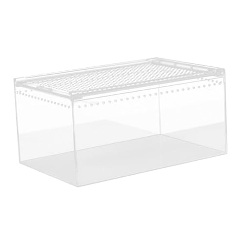 Sharplace Reptilienzuchtbox, Gehegekäfig, tragbar, atmungsaktiv, Reptilien-Terrarium, Tierlebensraum, Käfig für Chamäleons, Schlangen, Behälter, 30cmx20cmx15cm von Sharplace