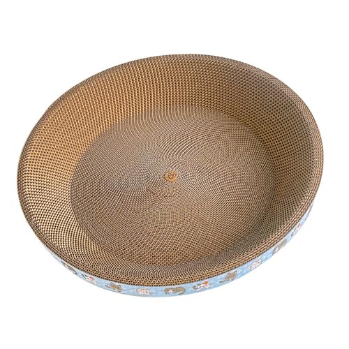 Sharplace Rundes Katzenkratzbett, Kratzunterlage, Nestschale, Möbelschutz, rundes Loungebett, gewelltes Kratzbrett zum Schlafen, XL Sharplace Rundes Katzenkratzbett, Kratzunterlage, Nestschale, Möbelschutz, rundes Loungebett, gewelltes Kratzbrett zum Schlafen, XL von Sharplace
