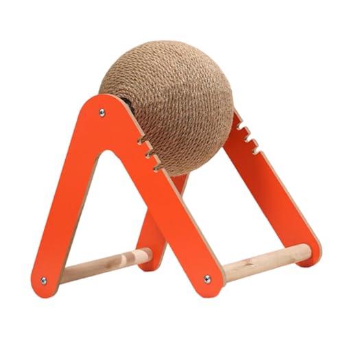 Sharplace Rundes Katzenkratzspielzeug, Laufrad, Multifunktions-Dekoration, Möbelschutz, Kratzball für Wohnzimmer, Wohnung, Orange and M von Sharplace
