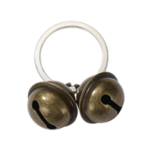 Sharplace Schlüsselanhänger-Glocken, Ringglocken, mittelgroße Hunde und Katzen, Anhänger, Zubehör, Halsbandglocken, Messingglocke für Zuhause, Drahtglocke 4.9x3cm von Sharplace