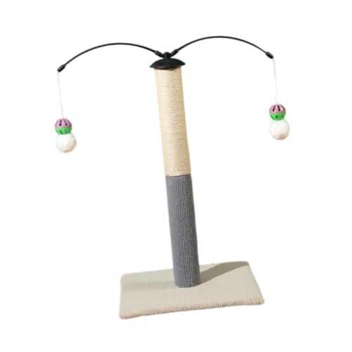 Sharplace Sisal-Katzenkratzbaum mit 2 baumelnden Bällen, interaktives Spielzeug, Stabiler Möbelschutz, Haustierbedarf, Kratzbaum, Beigeweiß Sharplace Sisal-Katzenkratzbaum mit 2 baumelnden Bällen, interaktives Spielzeug, Stabiler Möbelschutz, Haustierbedarf, Kratzbaum, Beigeweiß von Sharplace