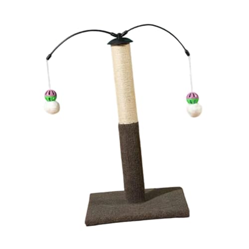 Sharplace Sisal-Katzenkratzbaum mit 2 baumelnden Bällen, interaktives Spielzeug, Stabiler Möbelschutz, Haustierbedarf, Kratzbaum, Kaffee Sharplace Sisal-Katzenkratzbaum mit 2 baumelnden Bällen, interaktives Spielzeug, Stabiler Möbelschutz, Haustierbedarf, Kratzbaum, Kaffee von Sharplace