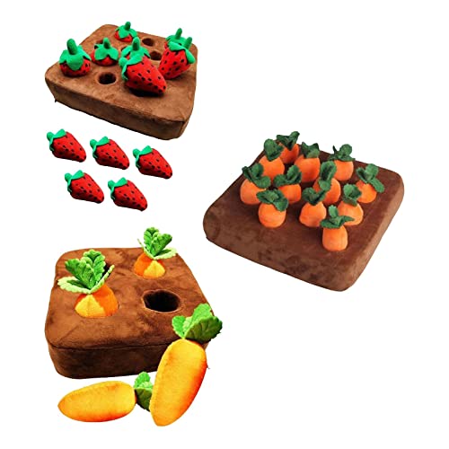 Sharplace Süßes Plüschtier Karotte - Perfektes Spielzeug für Kinder und Haustiere, 12Karotte 4Karotte 12Erdbeere von Sharplace