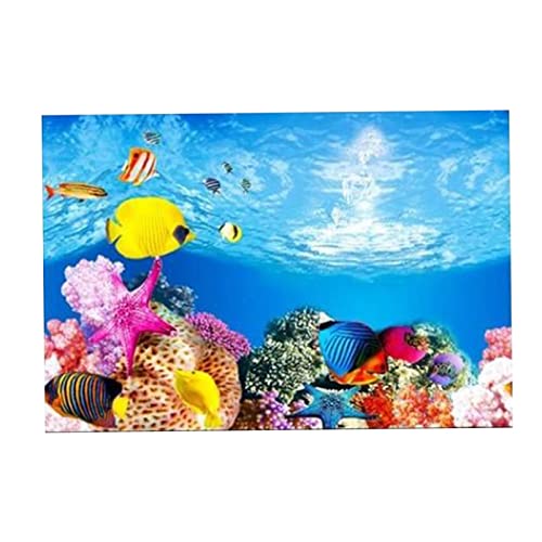 Sharplace Tiefsee PVC Aquarium Wandbild Unterwasserwelt Dekoration, 50x82cm von Sharplace