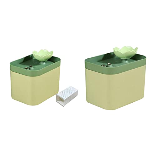 Sharplace Tragbarer USB-Katzenbrunnen für frisches Wasser - 1,5 L Kapazität, Grün und mit Zubehör von Sharplace