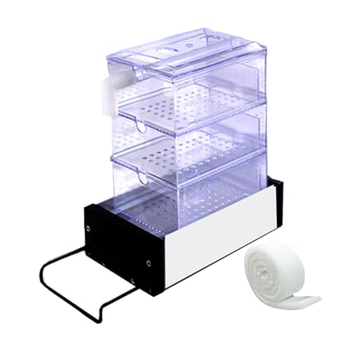 Sharplace Überlaufbox für Aquarien Fischtank -Zubehör oberen montierten ruhigen Schildkröten -Tank -Wasserreiner -Überlaufrohrfilter, 3 Kisten von Sharplace
