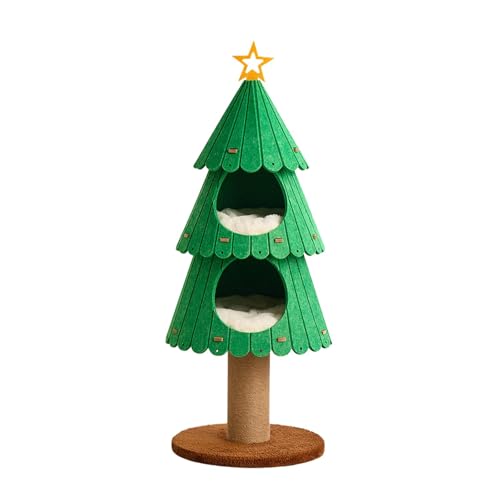 Sharplace Urlaubs-Kratzbaum für Hauskatzen, Kätzchen-Klettergerüst, Nest, Aktivitätszentrum, Spiel mit Kratzbaum, 2 Wohnungen von Sharplace