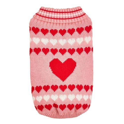 Sharplace Valentinstag-Hundepullover, herzförmige Welpen-Hundepullover-Kleidung, Haustier-Strickwaren für Hundekatzen-Haustierkostüm, rosa M Sharplace Valentinstag-Hundepullover, herzförmige Welpen-Hundepullover-Kleidung, Haustier-Strickwaren für Hundekatzen-Haustierkostüm, rosa M von Sharplace