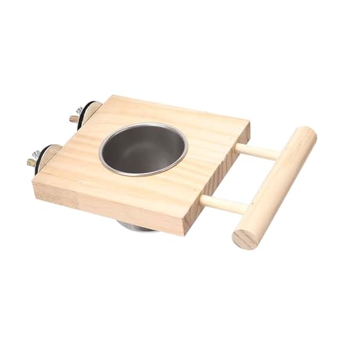 Sharplace Vogel Fütterungsschale Tasse Fütterungstasse mit Holzplattform Holzkäfig -Accessoire Barsch Standschale für Macaw Lovebird kleines Tier, Einzelschale Sharplace Vogel Fütterungsschale Tasse Fütterungstasse mit Holzplattform Holzkäfig -Accessoire Barsch Standschale für Macaw Lovebird kleines Tier, Einzelschale von Sharplace