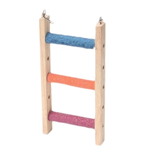 Sharplace Vogel-Kletterbrücke, Papageienleiter, Sitzstange, Haustierleiter aus Holz, Spielzeug zum Schleifen der Pfoten für Sitzplatzaktivitäten, 20cmx10cm von Sharplace