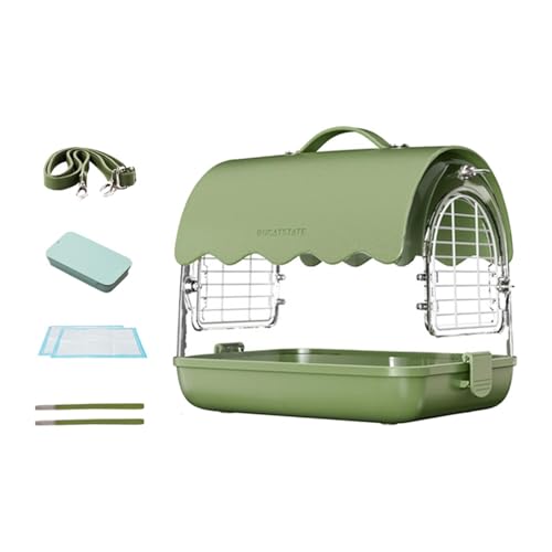 Sharplace Vogel-Reisekäfig, Vogelkäfig-Tasche mit Schultergurten und Griff, Leichter Vogelträger, Hamsterkäfig für Vögel, Pu-Leder Grün Sharplace Vogel-Reisekäfig, Vogelkäfig-Tasche mit Schultergurten und Griff, Leichter Vogelträger, Hamsterkäfig für Vögel, Pu-Leder Grün von Sharplace