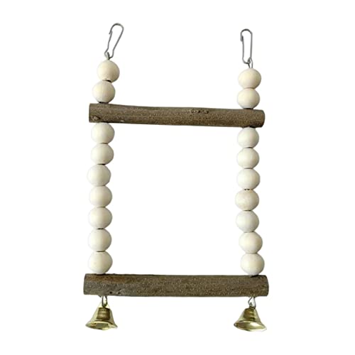 Sharplace Vogel Schaukel Holz Sitzstange Papageien Kletternest Bissfestigkeit Fördert Fußtraining für Wellensittiche Nymphensittiche Kanarienvögel Heimvögel, 21 cm x 15 cm von Sharplace
