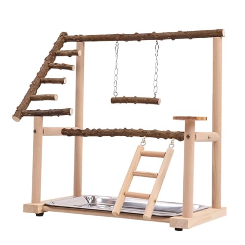 Sharplace Vogel-Spielständer, Vogelspielplatzleiter, tragbarer Vogelsitzstangenständer aus Holz, Vogelspiel-Fitnessstudio-Ständer für Kakadus, Unzertrennliche, Sharplace Vogel-Spielständer, Vogelspielplatzleiter, tragbarer Vogelsitzstangenständer aus Holz, Vogelspiel-Fitnessstudio-Ständer für Kakadus, Unzertrennliche, von Sharplace