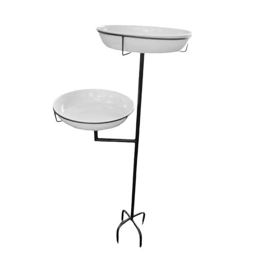 Sharplace Vogelbadschale Vogelbadschale mit Pfahl Eisenfutterstation Vogelfutterspender Vogelfutterspender Tränke für Parkzaun Deck Outdoor Yard, Weiß Sharplace Vogelbadschale Vogelbadschale mit Pfahl Eisenfutterstation Vogelfutterspender Vogelfutterspender Tränke für Parkzaun Deck Outdoor Yard, Weiß von Sharplace