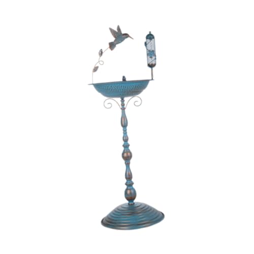 Sharplace Vogelbadschale aus, Sockel, dekorativ, leicht, Vogelfutterspender, freistehend, Vogelbad für Hof, Garten, Innenhof, Außendekoration von Sharplace