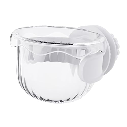 Sharplace Vogelfütterungsschale, Becher, Hühnerstall, kleine, abnehmbare Wasserschale, mit Klemmhalter, Behälterbox, Futternapf für Kleintiere, Papageien, Weiß von Sharplace