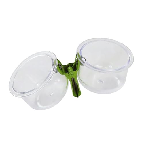 Sharplace Vogelfutternäpfe, Futter- und Wassernäpfe mit Klemmhalter, transparente Doppelbecher, Papageienfutternäpfe für Finken, Wellensittiche, Conure Sharplace Vogelfutternäpfe, Futter- und Wassernäpfe mit Klemmhalter, transparente Doppelbecher, Papageienfutternäpfe für Finken, Wellensittiche, Conure von Sharplace