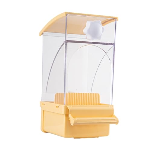 Sharplace Vogelfutterspender, Vogelfutternapf, tragbar, Papageienfutter, Futterbehälter für Papageien, Kanarienvögel, Finken, Wellensittiche, Gelb von Sharplace