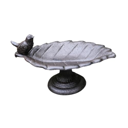 Sharplace Vogelfutterspender, Vogelfutterspender, wetterfester Wassernapf aus Gusseisen für Vögel, Vogelbad-Futterspender für die Hofdekoration im Garten, im Sharplace Vogelfutterspender, Vogelfutterspender, wetterfester Wassernapf aus Gusseisen für Vögel, Vogelbad-Futterspender für die Hofdekoration im Garten, im von Sharplace