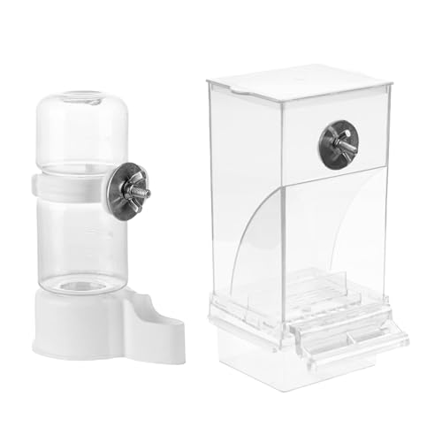 Sharplace Vogelfutterspender, Wasserspender-Set, Futterspender, Vogelfutternapf, Behälter für Wellensittiche, Nymphensittiche, Unzertrennliche, Kanarienvögel von Sharplace