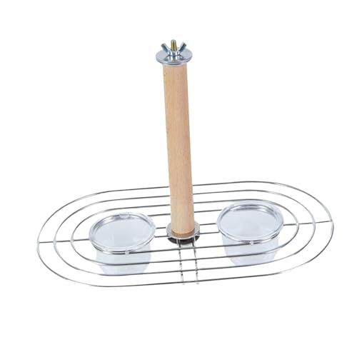 Sharplace Vogelfutterspender mit Sitzstange, Papageien-Futternäpfe, Käfigzubehör, Ständer, Spielzeug, Futter- und Wassernäpfe für Finken, Sittiche, von Sharplace