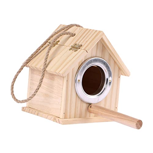 Sharplace Vogelhaus-Nistkasten aus Holz, dekoratives Nest für Balkon, Sperlingsdrossel im Freien, 16,7 cm x 13 cm x 15 cm von Sharplace