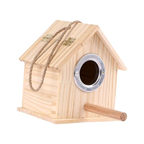 Sharplace Vogelhaus-Nistkasten aus Holz, dekoratives Nest für Balkon, Sperlingsdrossel im Freien, 21,5 cm x 16 cm x 18,3 cm von Sharplace