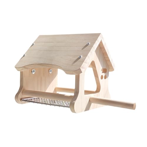 Sharplace Vogelhaus aus Holz zum Aufhängen, mit Netzbasis, handgefertigt, Dekoration, Sitzstange, Vogelhaus für den Balkon, Außenbereich, Hinterhof Sharplace Vogelhaus aus Holz zum Aufhängen, mit Netzbasis, handgefertigt, Dekoration, Sitzstange, Vogelhaus für den Balkon, Außenbereich, Hinterhof von Sharplace