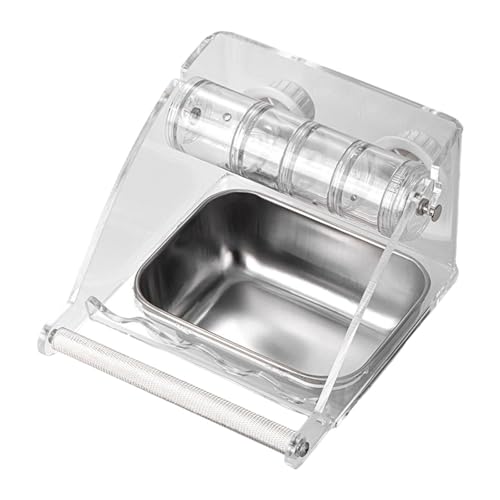 Sharplace Vogelkäfig-Futterstation, Roller, auslaufendes Futterspielzeug mit Sitzstange, tragbar, spritzwassergeschützt, Vogelfutterspielzeug, Futterbox für, 15x19x14.5cm Sharplace Vogelkäfig-Futterstation, Roller, auslaufendes Futterspielzeug mit Sitzstange, tragbar, spritzwassergeschützt, Vogelfutterspielzeug, Futterbox für, 15x19x14.5cm von Sharplace