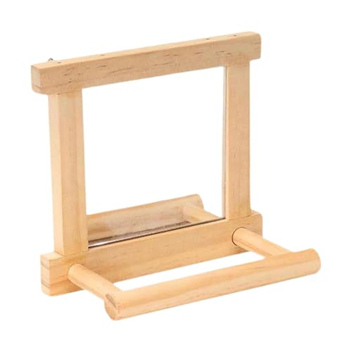 Sharplace Vogelspiegel aus Holz, Papageien-Hängespielzeug, Papageienkäfig-Spielzeug, Sittichspiegel für Wellensittiche, Kanarienvögel, Nymphensittiche, Conures Sharplace Vogelspiegel aus Holz, Papageien-Hängespielzeug, Papageienkäfig-Spielzeug, Sittichspiegel für Wellensittiche, Kanarienvögel, Nymphensittiche, Conures von Sharplace