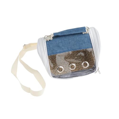 Sharplace Vogelträger, Vogel-Reisekäfig, tragbar, mit transparentem Fenster, Transporttasche für Kleintiere, für Sittiche, Conures, Finken, Kanarienvögel, Aras, Blau von Sharplace