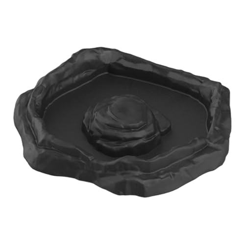 Sharplace Wasser- und Futternapf für Schildkröten, Terrarium-Schüssel, Eck-Dekorationsfutterspender, Reptilien-Badebecken für Schildkröten, Haustierbedarf, Black S Sharplace Wasser- und Futternapf für Schildkröten, Terrarium-Schüssel, Eck-Dekorationsfutterspender, Reptilien-Badebecken für Schildkröten, Haustierbedarf, Black S von Sharplace