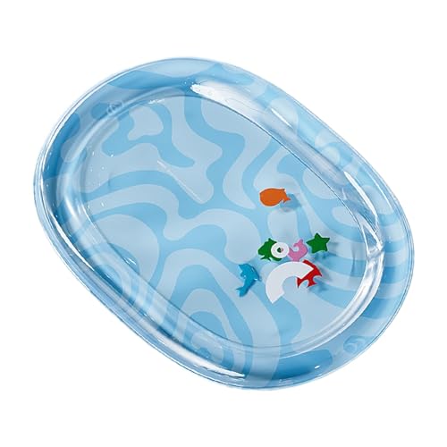 Sharplace Wasserbett für Katzen, Spielmatte, wassergefülltes Kühlkissen, Kätzchen, Hundespielzeug für drinnen und draußen, eingebautes Fischspielzeug, Style A, XL von Sharplace