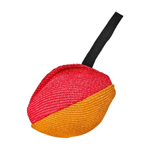 Sharplace Zerrball für Hunde, beißtraining, bequem, tragbar, interaktives Hundespielzeug, Ball für Spiele, Solo-Unterhaltung, Haustierzubehör, Orange Rot von Sharplace