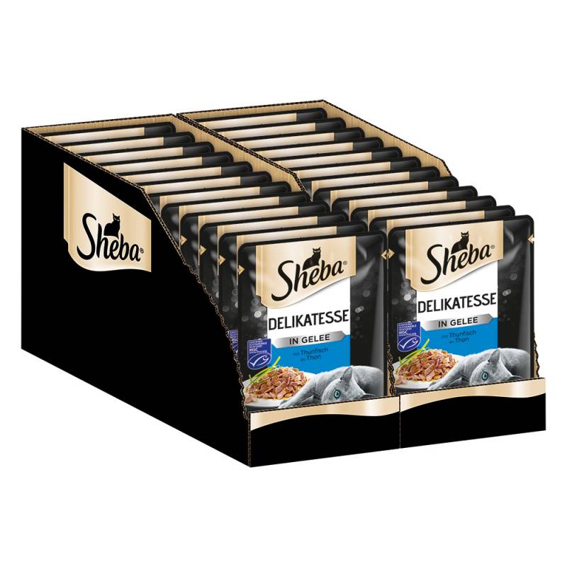Megapack Sheba Varietäten Frischebeutel 24 x 85 g - Delikatesse in Gelee mit Thunfisch von Sheba
