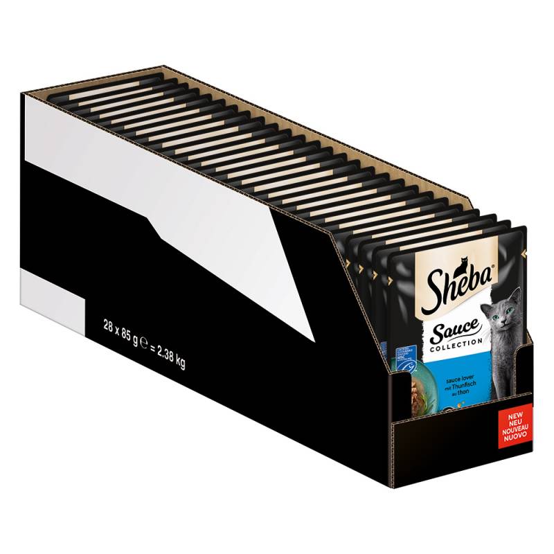 Megapack Sheba Varietäten Frischebeutel 28 x 85 g - Sauce Lover mit Thunfisch von Sheba