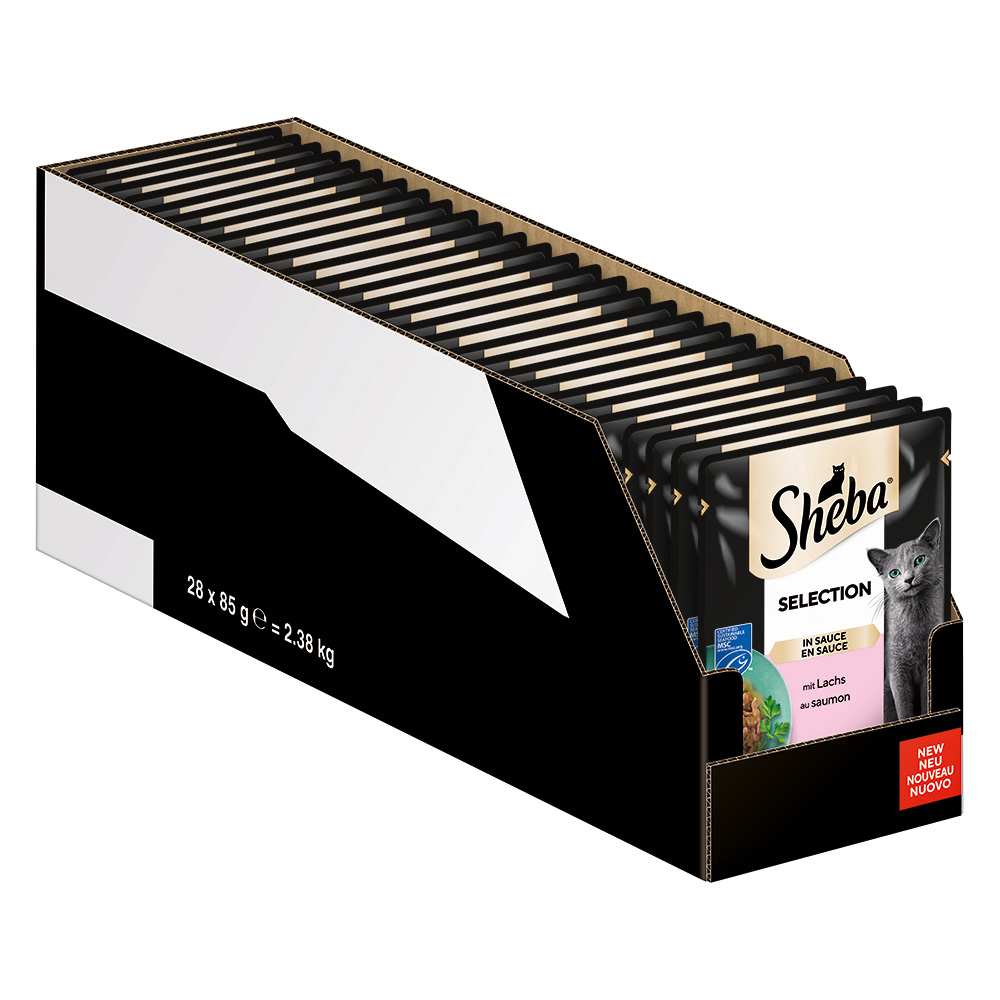 Megapack Sheba Varietäten Frischebeutel 28 x 85 g - Selection in Sauce mit Lachs von Sheba