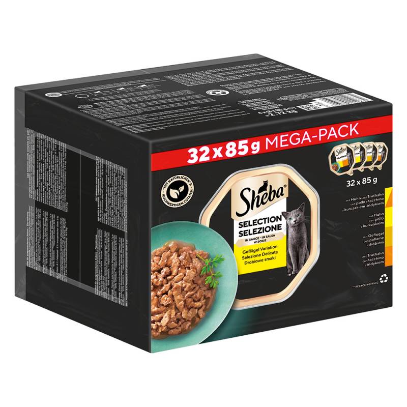 Multipack Sheba Varietäten Schälchen 32 x 85 g - Selection in Sauce von Sheba