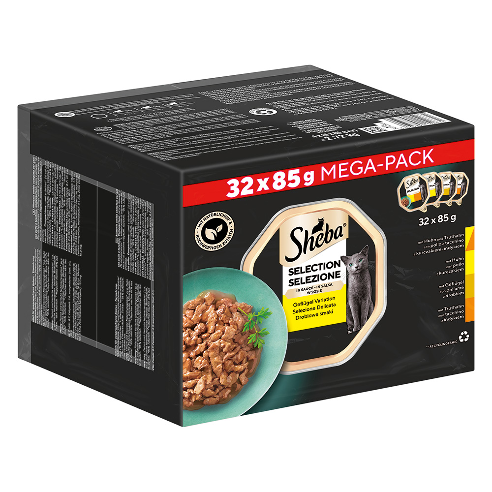 Multipack Sheba Varietäten Schälchen 64 x 85 g - Selection in Sauce von Sheba