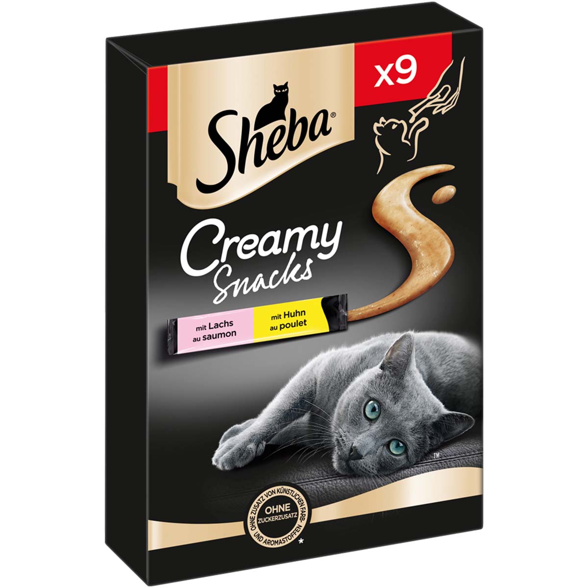 SHEBA® Creamy Snacks mit Huhn und Lachs 9x12g von Sheba