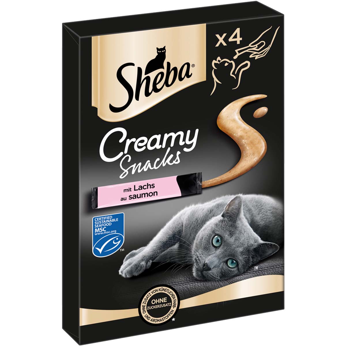 SHEBA® Creamy Snacks mit Lachs 4x12g von Sheba
