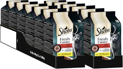 SHEBA® Fresh Cuisine Taste of Paris mit Rind, Weißfisch und Huhn (MSC) 12 x 6 x 50g von Sheba