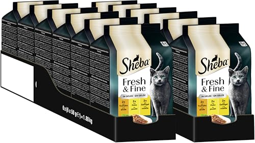 SHEBA® Fresh & Fine in Gelee mit Truthahn, Huhn und Geflügel 12 x 6 x 50g von Sheba
