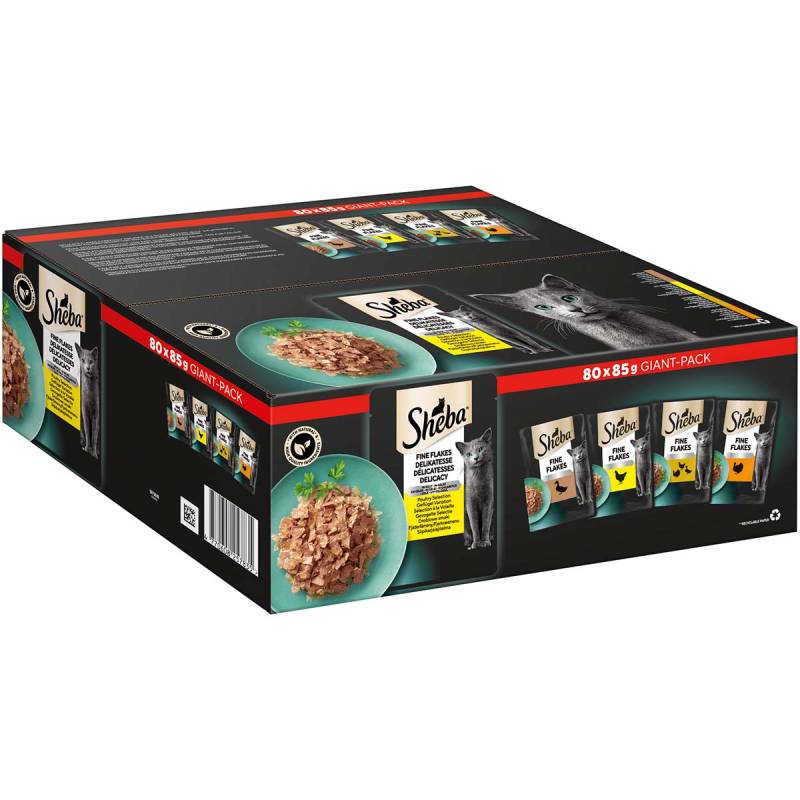 Sheba Giant Pack Geflügel Variation in Gelee 80x85g von Sheba
