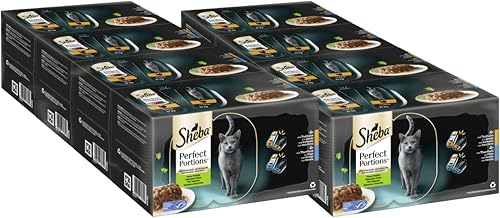 SHEBA® Perfect PORTIONS™ Köstliche Sauce mit Truthahn und mit Thunfisch 8 x 16 x 37,5g von Sheba