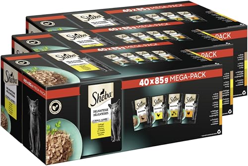 SHEBA® Portionsbeutel Multipack Geflügel in Gelee 3 x 40 x 85g von Sheba