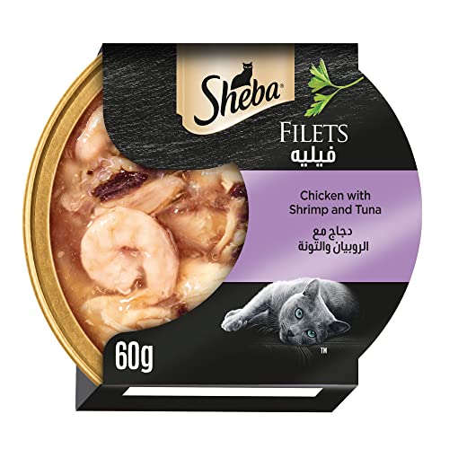 SHEBA® Schale Filets Huhn mit Garnelen 16 x 60g von Sheba